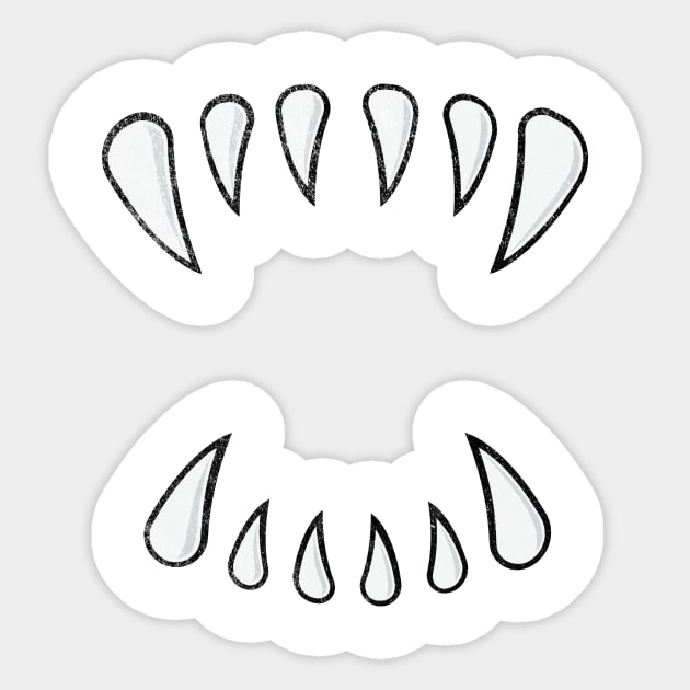 Halloween Monster Vampire Fangs Sticker by astralprints